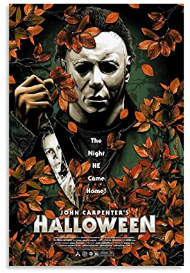 Filmposter Halloween Michael Myers, Poster, Schlafzimmer, Malerei, Leinwand-Kunstposter und Wandkunst, Bilderdruck, modernes Familienschlafzimmerdekor-Poster, 40 x 60 cm