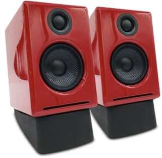 Audioengine A2 Rot Bluetooth Computer Lautsprecher und DS1 Stunds