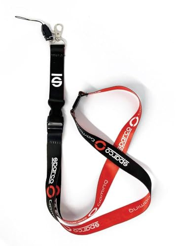 SPARCO 099103NRRS Cordino da collo nero Rosso