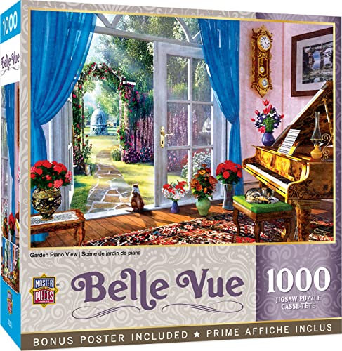 MasterPieces Puzzle mit 1000 Teilen für Erwachsene, Familie oder Kinder – Blick auf den Garten – 48,9 x 67,9 cm