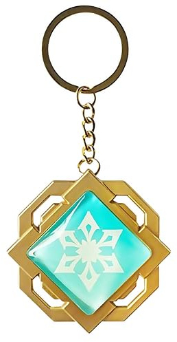 TopLucky Genshin Luminous Key Charms Toy Impact Liyue Vision Cryo Keychain Gold Game Figure Key Chain Pendant Keyring Genshin ​Character, gelb, M