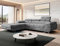MODERNO Ecksofa mit Schlaffunktion und Bettkasten NORBERG - Sofa mit 3 Sitzen und Robusten Überzug - Schlafcouch L-Form - Modern Couch 72x279x205 cm - Ecke Links Grau