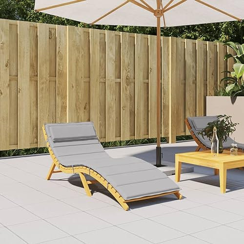 CIADAZ Sonnenliegen-Auflage Grau 180x60x3 cm Oxford-Gewebe Liegenauflage, Auflage Gartenliege, Liegestuhl Auflage, Bankauflage, Stuhlauflage Für Hochlehner, Liegestuhlauflagen - 361853 -at
