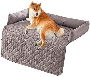 Kongdson Comfy Dogs Bed for Sofa Bed, Soft Waterproof Cat Dog Pad, Cats Dogs Cushion Sofa Couch Protector, Non-Slip Washable Pet Bed Mat (75 x 120 cm, Light Gray)
