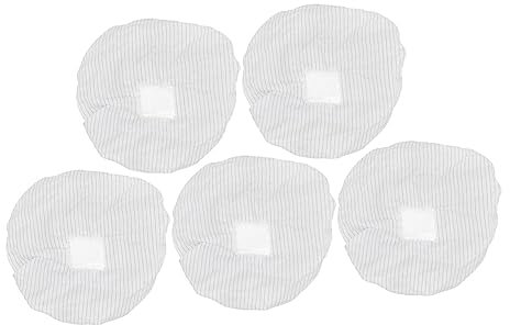 jojofuny 5pcs Breathable Anti-static Working Cap for Cleanrooms Lightweight Factory Hat for Electronics Food and Paint Workshops White Color