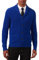 Kallspin Herren Wollschal-Kragen Strickjacke mit Knöpfen und Taschen(Königsblau, S)