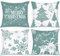 Lanpn 4 Stück Kissenbezug Weihnachten Kissenhülle 50x50 cm, Cartoon Hirsch Schneeflocke Winterkissenbezug Dekoration für Sofa Hellgrün 50 x 50 cm