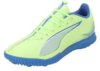 PUMA Unisex Adults Ultra 5 Play TT Soccer Shoe, Fizzy Apple-PUMA White-BLUEMAZING, 40 EU