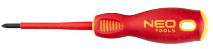 NEO TOOLS Schraubendreher 1000V PlusMinus Elektro (SL/PH1 x 80mm) | Schraubenzieher, VDE Isolierte, Isolierender Mehrkomponenten-Griff, Für Elektroinstallation, VDE-geprüft