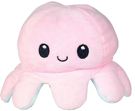 DOOGY - Peluche pieuvre reversible : 19 cm