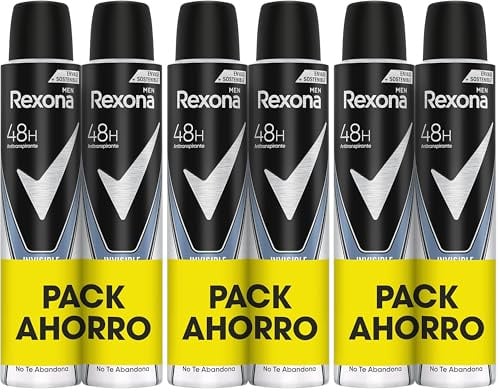Rexona Invisible Desodorante Aerosol Antitranspirante para hombre Ice Pack Ahorro 200ml 2x (Paquete de 3)