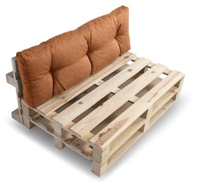 Favre, Palettenkissen Palettensofa Palettenauflagen Outdoor Kissen Garten Kissen Gesteppt (Orange, Rückenlehne 120x40)