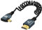 Thsucords Câble Spiralé 8K Micro HDMI vers HDMI, 90 Degrés Angle Gauche, HDMI vers Micro HDMI Mâle vers Mâle en Spirale, Supporte 8K @ 60 Hz 4K @ 120 Hz 48Gbps pour GoPro Hero, Raspberry Pi(90cm)