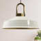 bamyum Asletl-Lock Hängelampe Industrial aus Metall Ø40 cm, Küchenlampe Vintage, Hängelampe Esstisch E27, Pendelleuchte Esstisch, Wohnzimmerlampe Hängend Vintage, Pendelleuchte Weiß