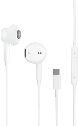 USB C Kopfhörer für iPad Pro 2022 iPad Air 5/4/Mini 6, Pixel 7 USB C Kopfhörer mit Mikrofon In-Ear Kopfhörer mit Kabel Ohrhörer USB Typ C Kopfhörer für Samsung Galaxy S23 Ultra S22 S21 FE S20 A53 A54