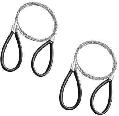 Sierra de cable de alambre de supervivencia de acero inoxidable, sierra de alambre de acero de emergencia resistente, tamaño de bolsillo, herramienta de corte al aire libre para madera, camping,