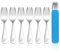 Homikit Lot de 7 fourchettes pour enfant en acier inoxydable