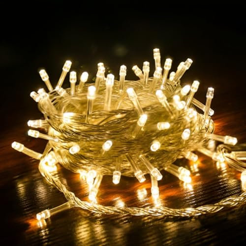 SENTAIMAO Fairy Lights,5M/50 LED Battery Operated String Lights for Indoor Outdoor Bedroom Lighting, Wedding Decor, Party, Garden, Christmas, Tree Decoration (Warm White)