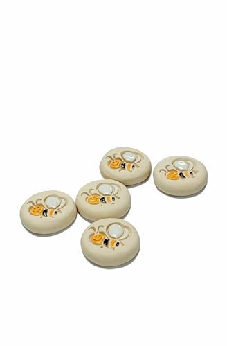 Set 5 Tränkensteine für Insektentränke Set Bienen Insekten Tränkenschale Garten Balkon Deko Steine Keramik Tränke Insektenhotel Bienenhotel Wildbienen Ton