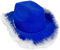Luckxing Cowboyhut Für Damen, Halloween Blau Cowboyhut Flauschige Federkrempe Cowboyhut Blau Cowboyhut Mit Federn Für Junggesellinnenabschied, Kostümparty, Spielverkleidung