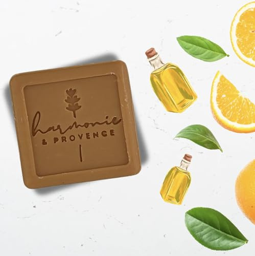 Harmonie & Provence Natural Products, Savon naturel à la clémentine, pour tous les types de peau, sans huile de palme, fabriqué en France