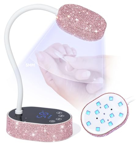 SAVILAND Advanced U V Nail Lamp: 5S Fast Curing U V Light for Gel Nails Thick Gels & 3D Designs Intelligent Sensor & 3 Timing Modes 7 Hours Extended Runtime 360° Flexible Goose Neck for Salon 36W