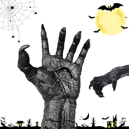 LUHOCIY Halloween Harz Gruselige Hand Statue, Hexenhand Wand Hängende Statuen, Witch's Hand Deko, Halloween Deko, Horrorrealistisch, Geeignet für Den Einbau in Fluren, Foyers, Schlafzimmern, Etc