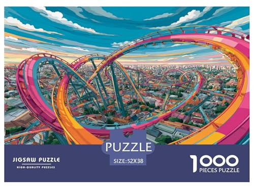 Roller Coaster Puzzle Spiele 1000 Teile für Erwachsene – Puzzles, Familienspiel, Geschenk und Wanddekoration 52 x 38 cm/1000 Stück