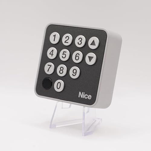 NICE EDS - Digicode Filaire 12/24V pour Portail, Garage, Portillon - IP44 - Fonctionne avec Décodeur NICE MORX (Obligatoire) + 1 Goodies DOMOBIP