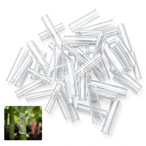 ACKKOR 100 Pcs Silicone Grafting Tape, 3-7.5mm Plant Tubes, Tree Wound Sealer Tree Protectors Tubes Promote the Healing of Fruit Tree Wounds for Plant Grafting
