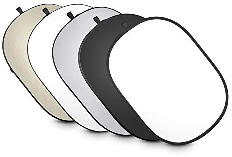 Walimex Pro 5-in-1 Faltreflektor-Set (102 x 168 cm) wavy gold/silber/weiß/schwarz/transparent (inkl. Transporttasche)