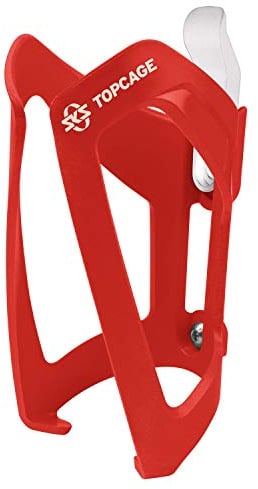 SKS GERMANY TOPCAGE RED Flaschenhalter für Fahrräder (Fahrrad-Flaschenhalter aus hochfestem sowie leichtem Kunststoff, verstellbarer Anschlag, variable Fanghaken für sichere Arretierung)
