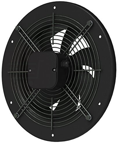 MKK Axial Ventilator Ø 400 mm schwarz rund Abluft Zuluft Rohrlüfter Radial Rohr Lüfter Absauglüfter Industrielüfter Absaugung