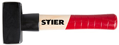 STIER Fäustel Robust+, 1500 g, mit Stiel-Schutzhülse, Spezialstahl, hohe Qualität, Langlebiger, geschmiedeter Fäustelkopf, hohe Qualität nach DIN 6475