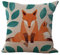 Kissenbezug Zierkissenbezüge Leinen 45x 45cm Hevoiok Sofa Auto Bett Dekoratives Kissenhülle mit Fuchs Muster Design Taille Kissen Abdeckung (A)