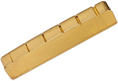 B Baosity Messing Gitarren Sattel Brücke Nut Steg Ersatz für LP EPI Style E-Gitarre, 43mm