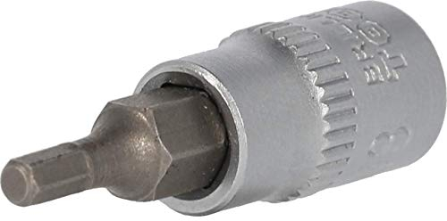 BRILLIANT TOOLS BT020820 Douille six pans creux 1/4, 3 mm [Powered by KS TOOLS], Bleu/ Noir