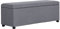 vidaXL Bank mit Staufach Sitzbank Sitzhocker Sitztruhe Flurbank Truhenbank Aufbewahrungsbox Truhe Spielzeugkiste Polsterbank 116cm Hellgrau Polyester