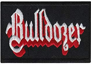 SigitasTrading Bulldozer Speed Thrash Metal Band Aufnäher Besticktes Patch zum Aufbügeln Applique