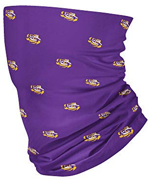 FOCO LSU Tigers NCAA Mini Print Logo Gaiter Scarf