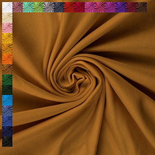 Sweatstoff Eike von Swafing, angeraut, ocker, STANDARD 100 by OEKO-TEX (50cm x 155cm)