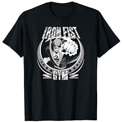 Marvel Iron Fist Gym Black And White T-Shirt