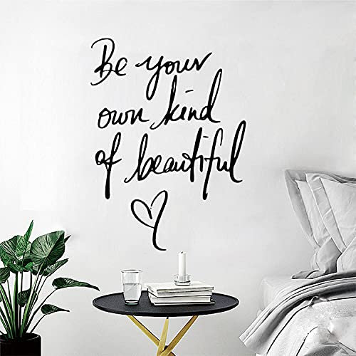 Be Your Own Kind of Beautiful Vinyl Wall Quotes Stickers Ability Motivation Attitude Inspirational Saying Home Decals Quote Home Decor for Office School Classroom Teen Dorm Room Wall Decal