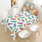 Oduo Tischtuch Pflegeleicht Polyester wasserdichte Rechteckige 3D Tischdecke Abwaschbar Wachstuch für Desktop Dekorative Tuch Hotel Bankett Party Garten (Farbige Ananas,150x300cm)
