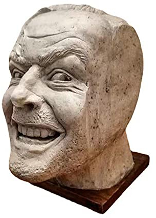Skulpture of The Shining Buchstütze Library Here's Johnny Skulptur Kunstharz Desktop Ornament Bücherregal Lustiges Ornament