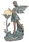 TERESA'S COLLECTIONS Große Feengarten-Statue mit solarbetriebenen Lichtern, Garten-Skulpturen und Statuen, die mit Craquelé-Glaskugel Spielen, Gartenkunst für Rasen, Hof, Dekorationen (Bronze)
