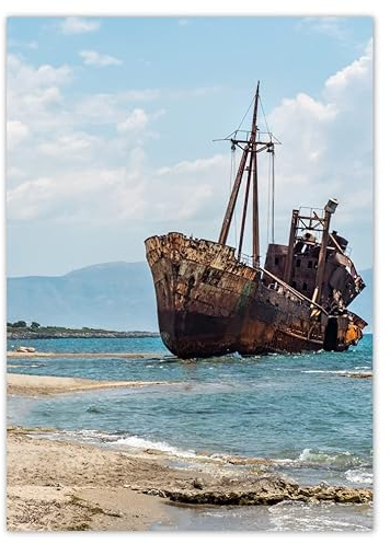 H7644 Fotobild Poster Wanddeko 50x70cm Maritim Meer Schiffe