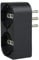 Electraline 71943 Adattatore Doppio, Multipresa due Posti frontali P40 polivalenti (10/16A+Schuko tedesca), Spina fuoriasse 16A grande Italiana, Grigio Scuro