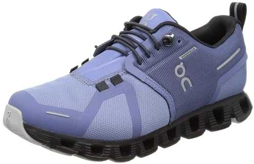 On Running Damen Cloud 5 Waterproof Sneaker, Shale Magnet, 38 EU