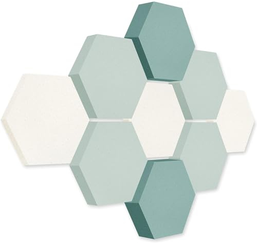 platino24 Akustikpaneele 9 Elemente Edition LOFT 3D I Ø 300mm Akustikplatten Schalldämmung Wand & Decke I Akustikschaum Schall-Absorber aus Basotect 30-70mm mit farbiger Akustikbeschichtung